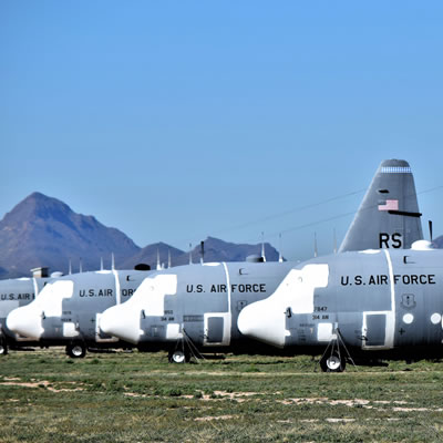 C-130 Cargo Planes in Boneyard.