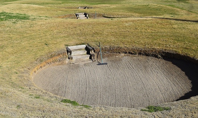 Typical pot bunkers on Hole #7 of Royal Links, is really hole # 13 at Royal George's Golf Club. Photo by Dennis Begin