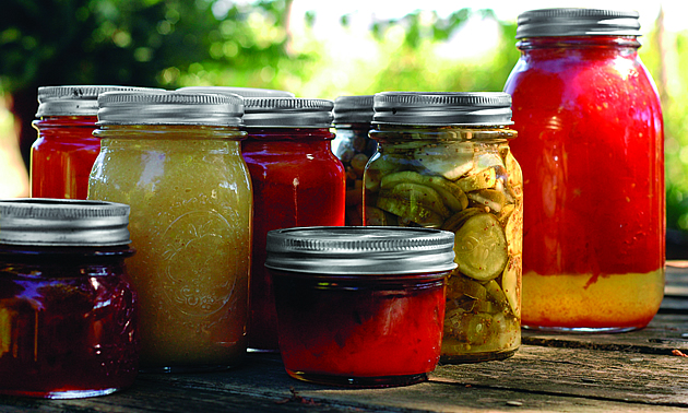 Jars of canned goods