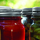 Jars of canned goods