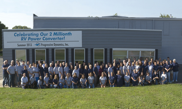 Group photo from summer 2013 at Progressive's 2,000,000 converter celebration. 