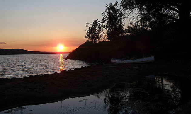 beach and a sunset