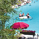 people soaking in Radium hot Springs