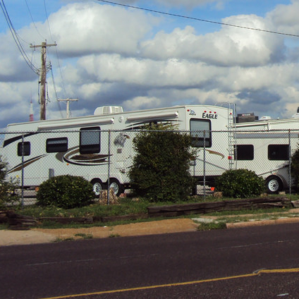 Rvs in a parking lot