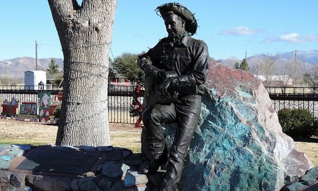 Rex Allen statue in Willcox, Arizona