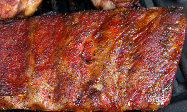 Side Ribs at 165F, Ready to be Foil Wrapped
