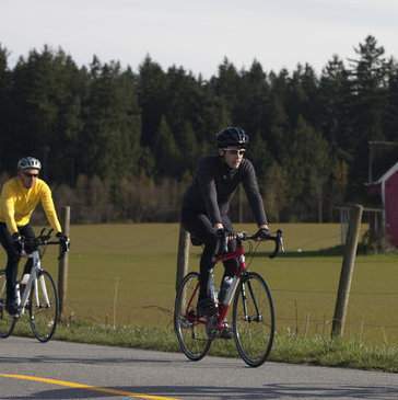 Cyclists and other outdoor enthusiasts enjoy the attractions while camping in Langley.