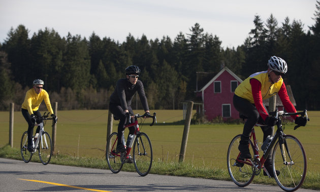 Cyclists and other outdoor enthusiasts enjoy the attractions while camping in Langley.