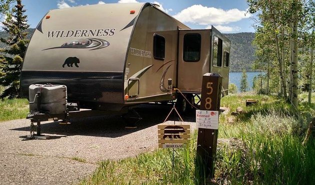 This photo was taken at Fish Lake, Utah, at the Mackinaw campground.