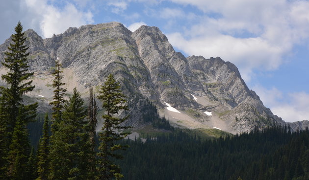 A beautiful mountain view of Island Lake Lodge in Fernie, B.C.