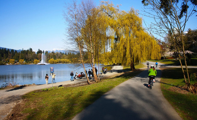 Cycling in Stanley Park is one fantastic way to see Vancouver's sights.