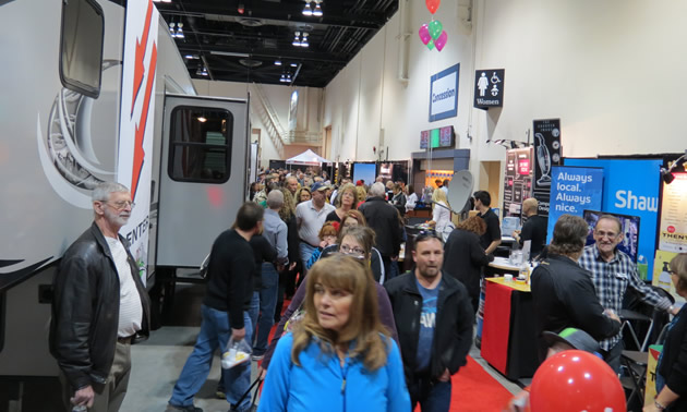 Last year's crowds at the Annual Calgary RV Show & Sale. 
