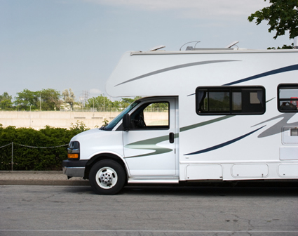 RV in parking lot