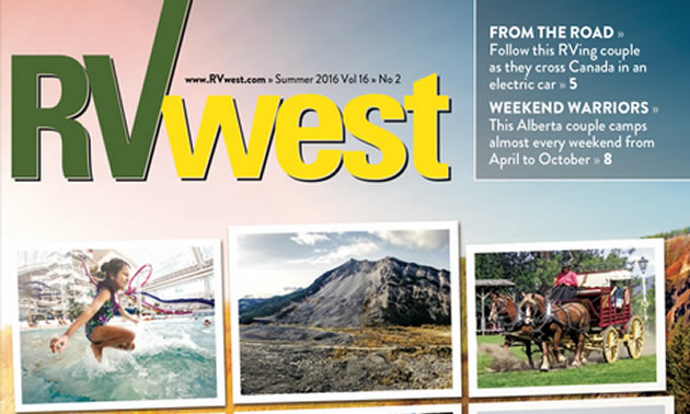 Cover of RVwest magazine. 