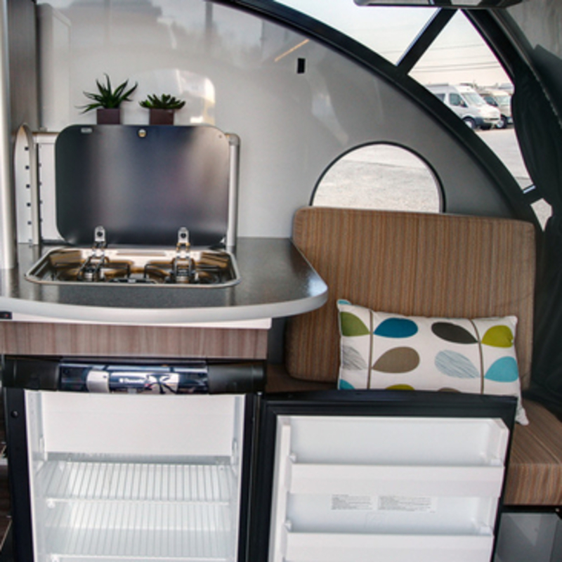 interior of a compact RV unit