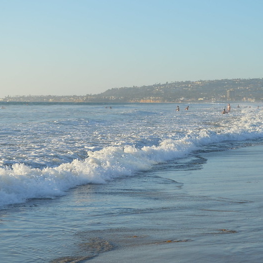 Mission beach on a summer day