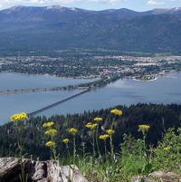 Overlooking Sandpoint, Idaho on the shores of Lake Pend Oreille. 