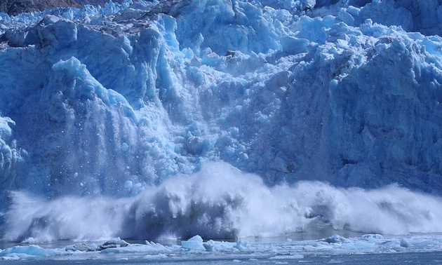 Sawyer Glacier Caving.