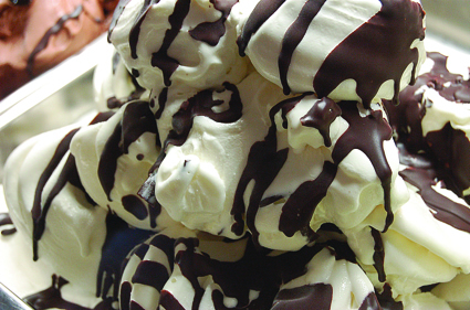 A close up of some gelato