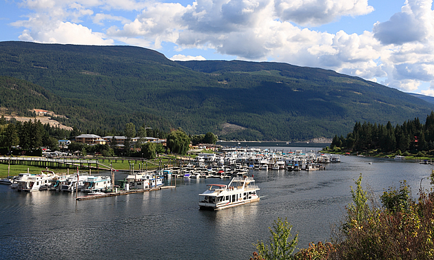 boats travelling through a channel