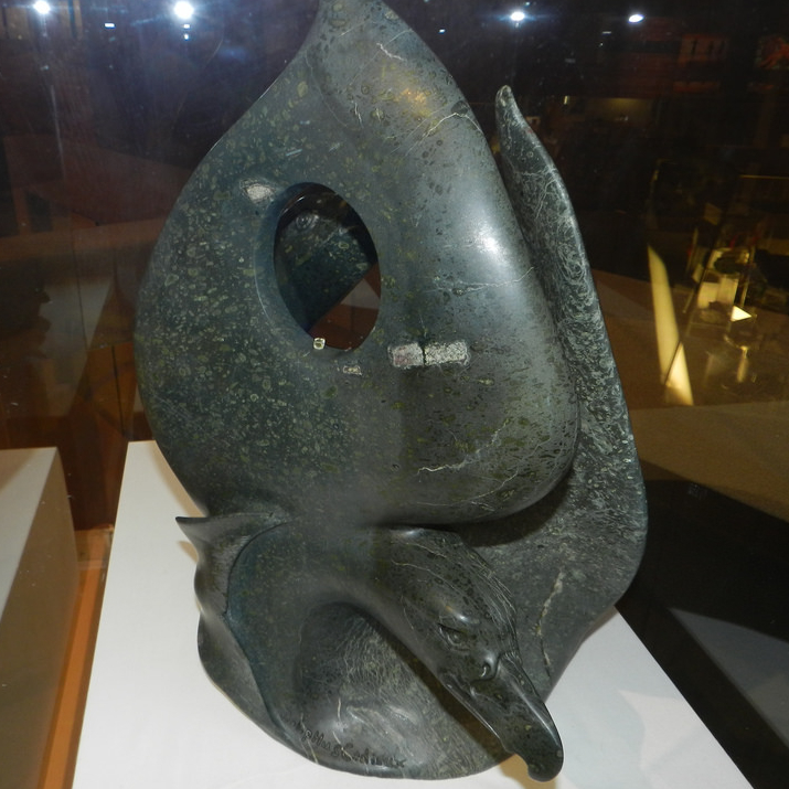 a sculpture made out of kimberlite, called the legendary sky diamond