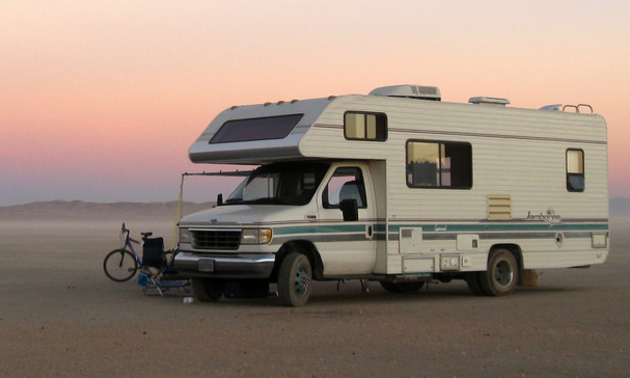 RV in the California desert