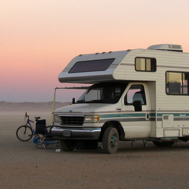 RV in the California desert