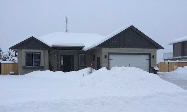 House covered with snow.