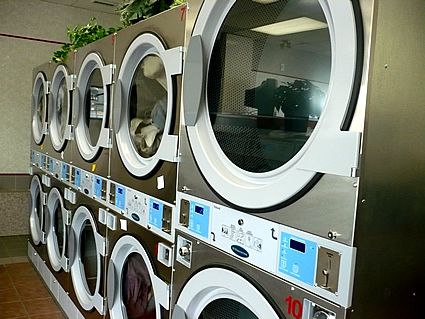 Dryers at a laundromat