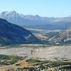 Overhead view of Frank Slide