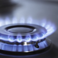 Photo of a lighted gas burner.