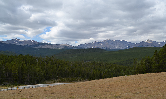 plains with high peaks in the distance