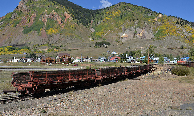 train on a desert railroad