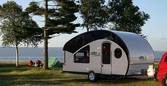 A Safari Condo Teardrop trailer.