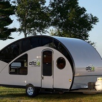 A Safari Condo Teardrop trailer.