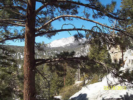 Snow on the San Jacinto Mountains