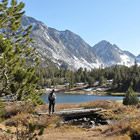 campground in Yosemite with mountains in the background.