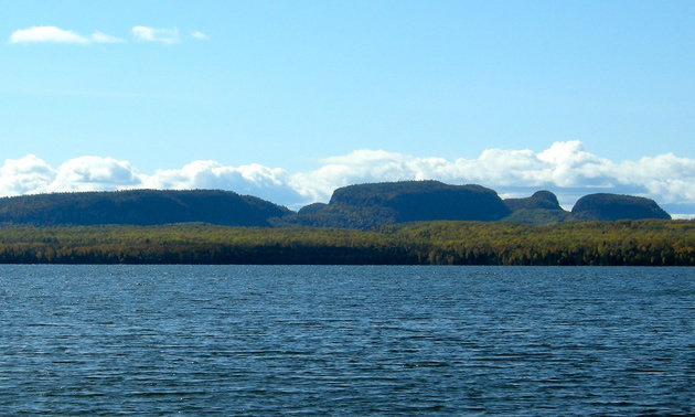 rock formation and water around it