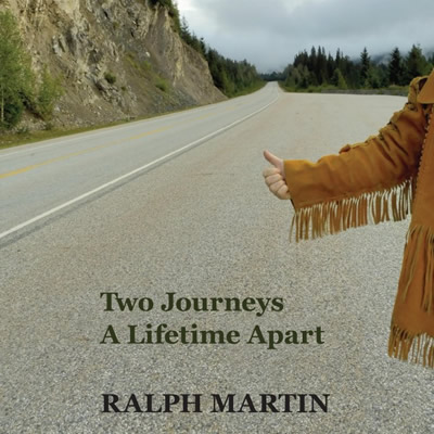 A picture of Ralph Martin with the cover of his new book