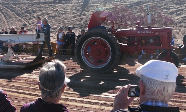 Antique tractor pull at the Wellton Tractor Rodeo.