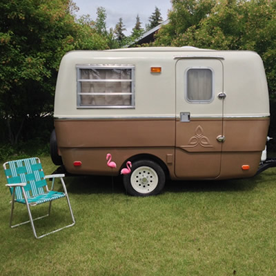 A 1975 Trillium Trailer, fully restored over the course of 8 months. 