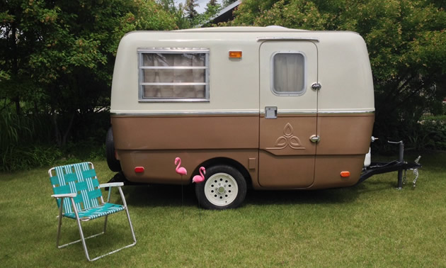 A 1975 Trillium Trailer, fully restored over the course of 8 months.
