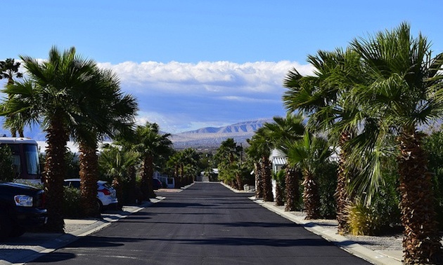 A typical street at the Sands Resort.