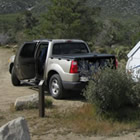 Aliner trailer in a forestry reserve