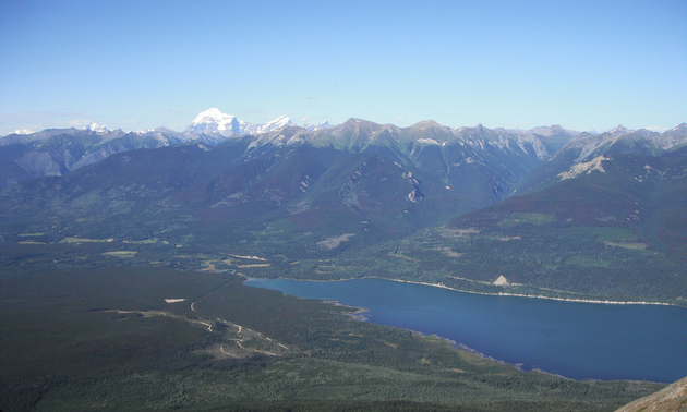 Shown is a panoramic view from Canoe Mountain.