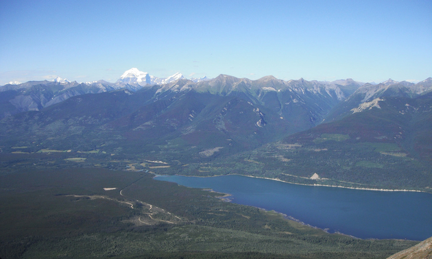 Shown is a panoramic view from Canoe Mountain. 