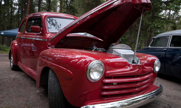 Bert Beckman's Vermillion Red 1946 Ford Two Door Sedan Photo by Timothy Fowler