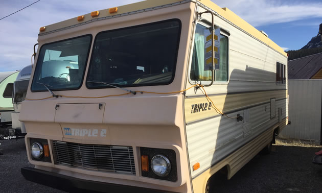 A Triple E motorhome spotted in Blairmore, Alberta. 