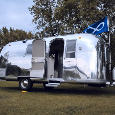 A 1967 Airstream Safari, beautifully restored by Howard and Lori. 