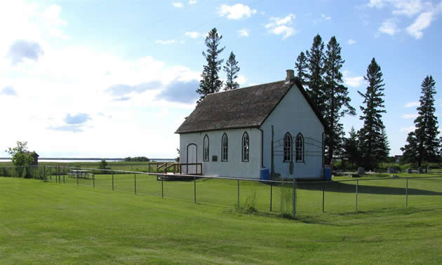 All Saints Anglican Church next to East Shoal Lake.